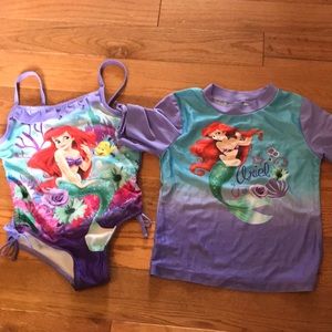 Disney little mermaid swim set girls